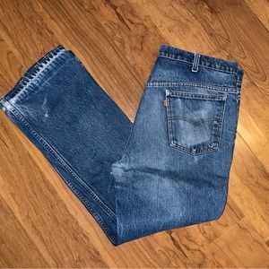 Vintage Levi’s Orange Tab 36x30 distressed jeans
